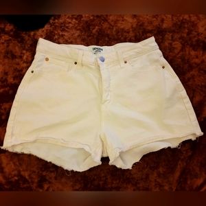 White Levi Jean shorts